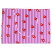 Kiss Lips Muster Große Geschenktüte (Rückseite)