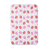 Kiss Lips Pink Red and Hearts Bath Mat Badematte (Vorderseite Vertikal)