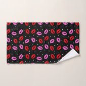 Kiss Lips Pink Red Hearts Set Handtuch - BLK (Handtuch)