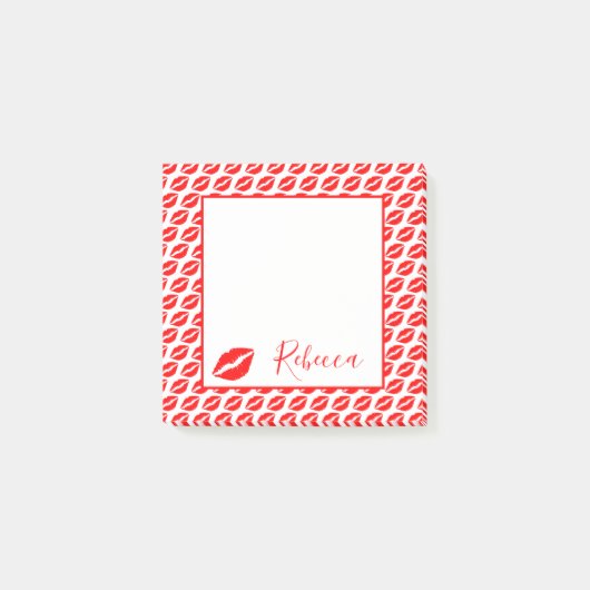Kiss Lips Post-it Klebezettel (Vorderseite)