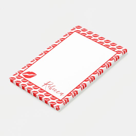 Kiss Lips Post-it Klebezettel (angewinkelt)