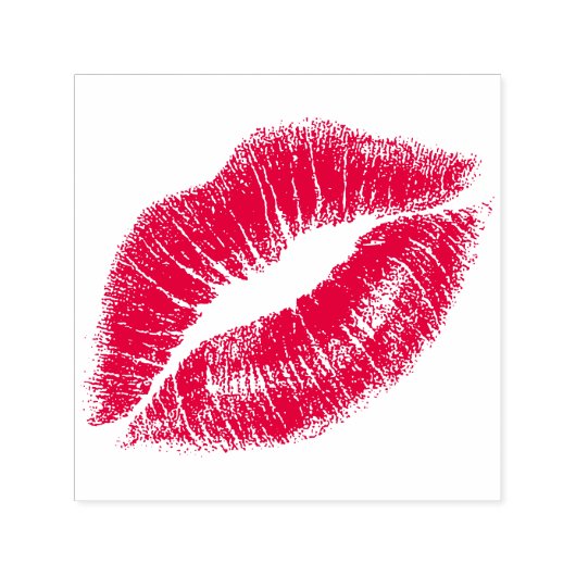 Kiss Lips,Realistic Lipstick Kiss Permastempel (Design)