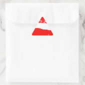 Kiss Lips Red Lipstick Liebe Passion Valentine Dreieckiger Aufkleber (Tasche)