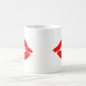 Kiss Lips Red Lipstick Liebe Passion Valentine Kaffeetasse (Mittel)