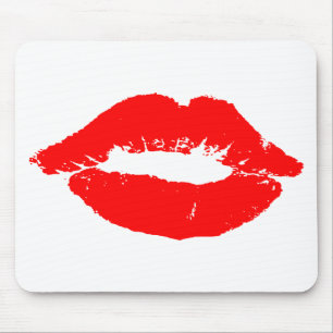 Kiss Lips Red Lipstick Liebe Passion Valentine Mousepad