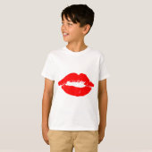 Kiss Lips Red Lipstick Liebe Passion Valentine T-Shirt (Vorne ganz)