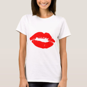 Kiss Lips Red Lipstick Liebe Passion Valentine T-Shirt