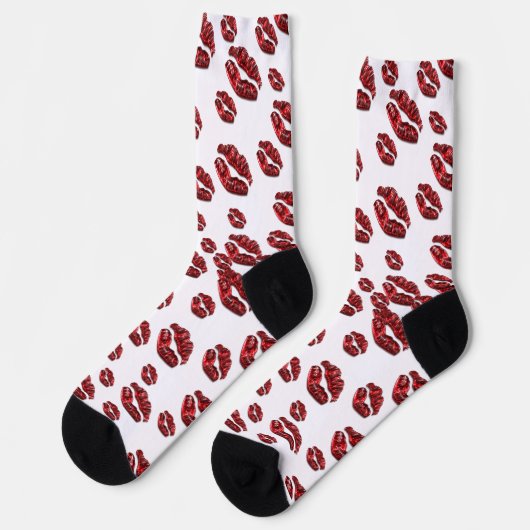 Kiss Lips Socken (Linkes Detail)