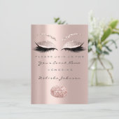 Kiss Lips Sweet 16. Geburtstag Brautparty Makeup Einladung (Stehend Vorderseite)