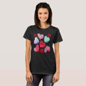 Kiss Lips Valentine Sweet Candy Heart Happy Valent T-Shirt (Vorne ganz)