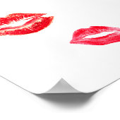 Kiss Lipstick Junggeselinnen-Abschied Foto Standra Poster (Ecke)