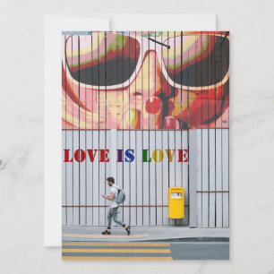 Kiss-Love Is Love Schwule/Lesbische Save The Date 