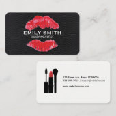 Kiss / Makeup Zubehör Visitenkarte (Vorne/Hinten)