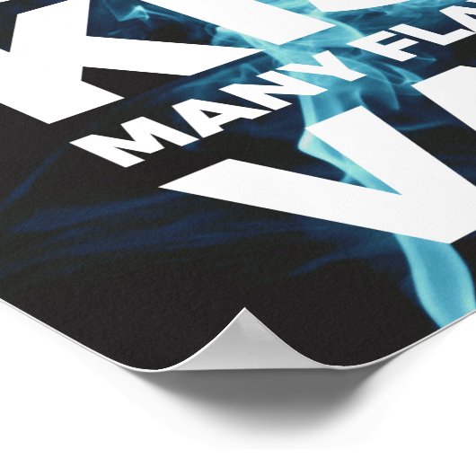 Kiss many Flavors Vape Poster (Ecke)