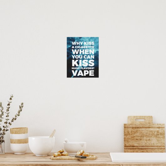 Kiss many Flavors Vape Poster (Küche)