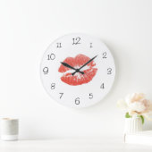 Kiss Mark Lippenstift Große Wanduhr (Zuhause)