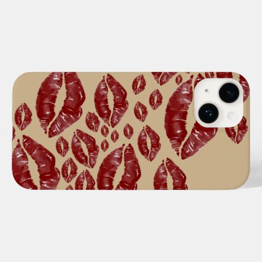 Kiss Marks Case-Mate iPhone Hülle (Rückseite (Horizontal))