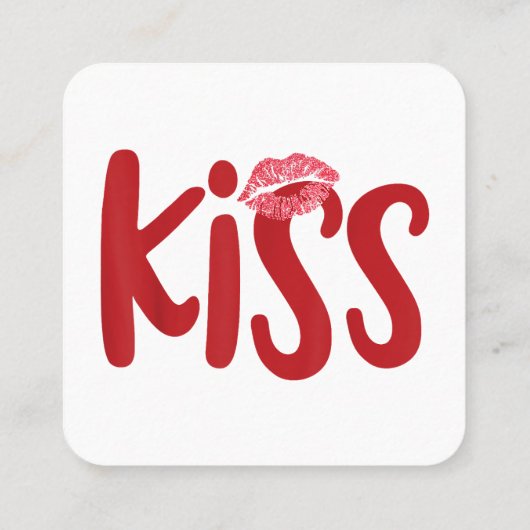 Kiss Marry Kill Girls Group Trio KISS Kostüm Rot Quadratische Visitenkarte (Rückseite)