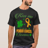 Kiss Me Appendix Cancer Survivor St Patrick Day  T-Shirt (Vorderseite)