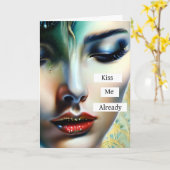 Kiss Me bereits | Fantasy Ethereal Art Karte (Gelbe Blume)