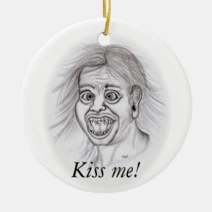 Kiss me! - Bleistiftzeichnung Keramikornament