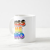 Kiss Me Bro Kaffeetasse (Vorderseite Links)