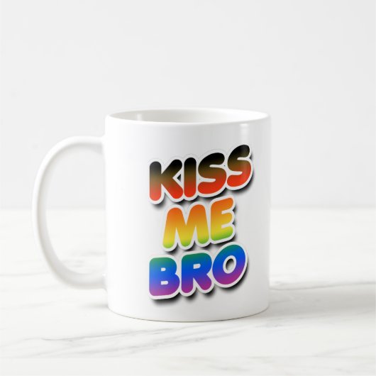 Kiss Me Bro Kaffeetasse (Links)