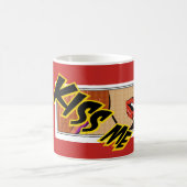 Kiss Me Comic Pop Art Kaffeetasse (Mittel)