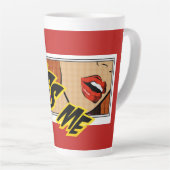 Kiss Me Comic Pop Art Milchtasse (Rechte Ecke)