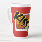 Kiss Me Comic Pop Art Milchtasse (Linke Ecke)