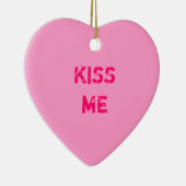 Kiss Me Conversation Herzenschmuck Keramik Ornament (Rechts)