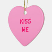 Kiss Me Conversation Herzenschmuck Keramik Ornament (Links)