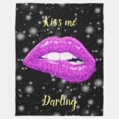 Kiss me Darling Fleecedecke (Vorderseite)