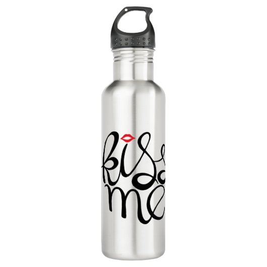 Kiss Me Edelstahlflasche (Vorderseite)