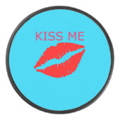 Kiss Me Eishockey Puck (Vorderseite)