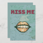 Kiss Me Feiertagskarte (Vorne/Hinten)