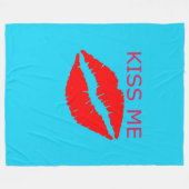 Kiss Me Fleecedecke (Vorderseite (Horizontal))