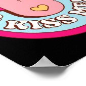 Kiss Me Flower Tongue Out Valentines Day Womens Me Poster (Ecke)