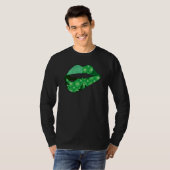 Kiss Me For Luck St Patrick's Day Plaid Shamrock T-Shirt (Vorne ganz)