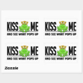 KISS ME Frog Aufkleber (Blatt)