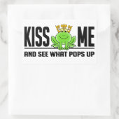 KISS ME Frog Aufkleber (Tasche)