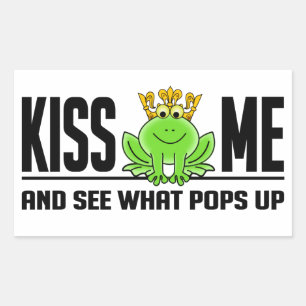 KISS ME Frog Aufkleber