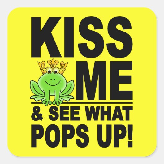 KISS ME Frog Aufkleber (Vorderseite)