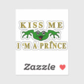 Kiss Me Frog Prince Aufkleber (Blatt)