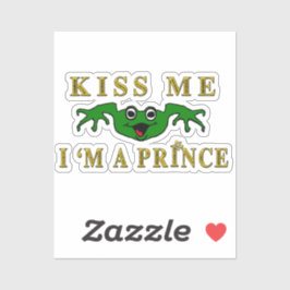 Kiss Me Frog Prince Aufkleber