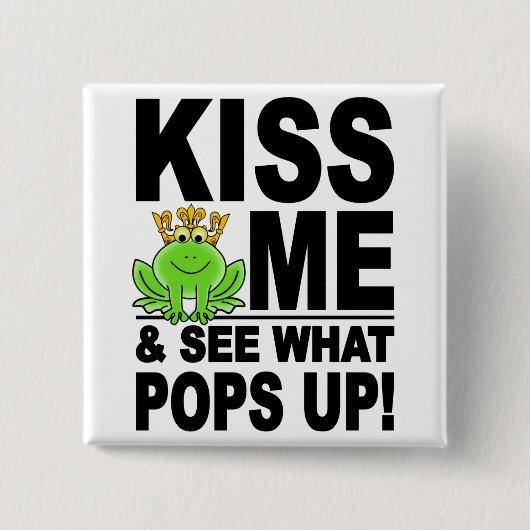 KISS ME Frog-Taste Button (Vorderseite)