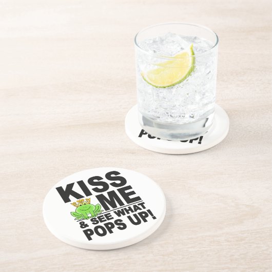 KISS ME Frog Untersetzer (Seite)