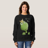 Kiss Me Frog with Crown Frog Prince Fan Sweatshirt (Vorne ganz)