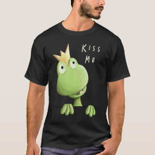 Kiss Me Frosch mit Kronenfrosch-Prinzfan T-Shirt