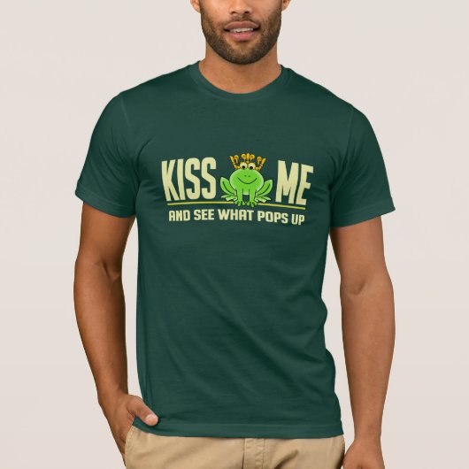 KISS ME Frosch Shirt - wählen Sie Stil & Farbe (Vorderseite)